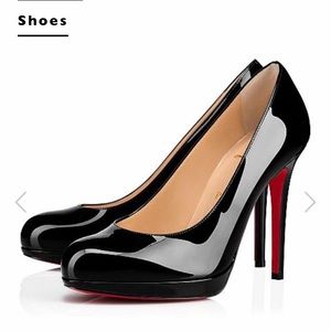 Christian Louboutin Black Patent New Simple 120mm